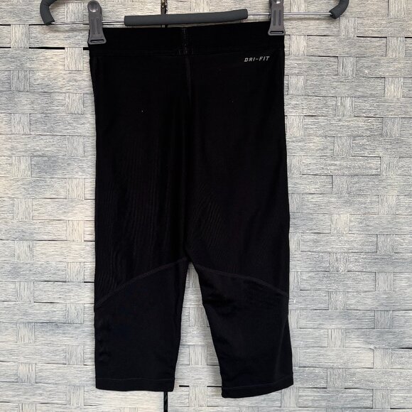 NIKE PRO DRI-FIT Training Pants‎ Cropped Black Small - Picture 3 of 7